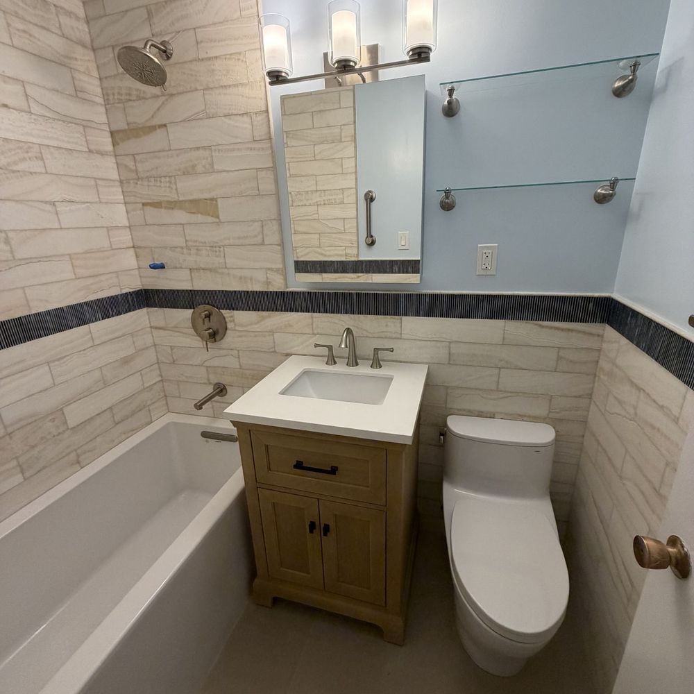 Agalliu Contracting - Full bath post-renovation. - General Contractors Near Me - New York, New York