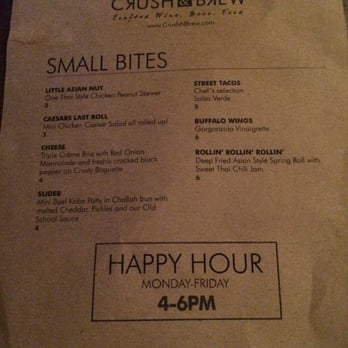 Crush & Brew - Happy hour - New American Near Me - Temecula, California