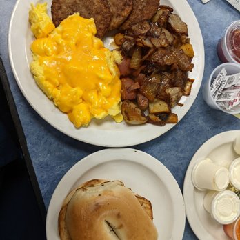 Bagel Snack - I believe this was Special #3 and it comes with a drink. Crazy amount of food. - Bagels Near Me - Pompano Beach, Florida
