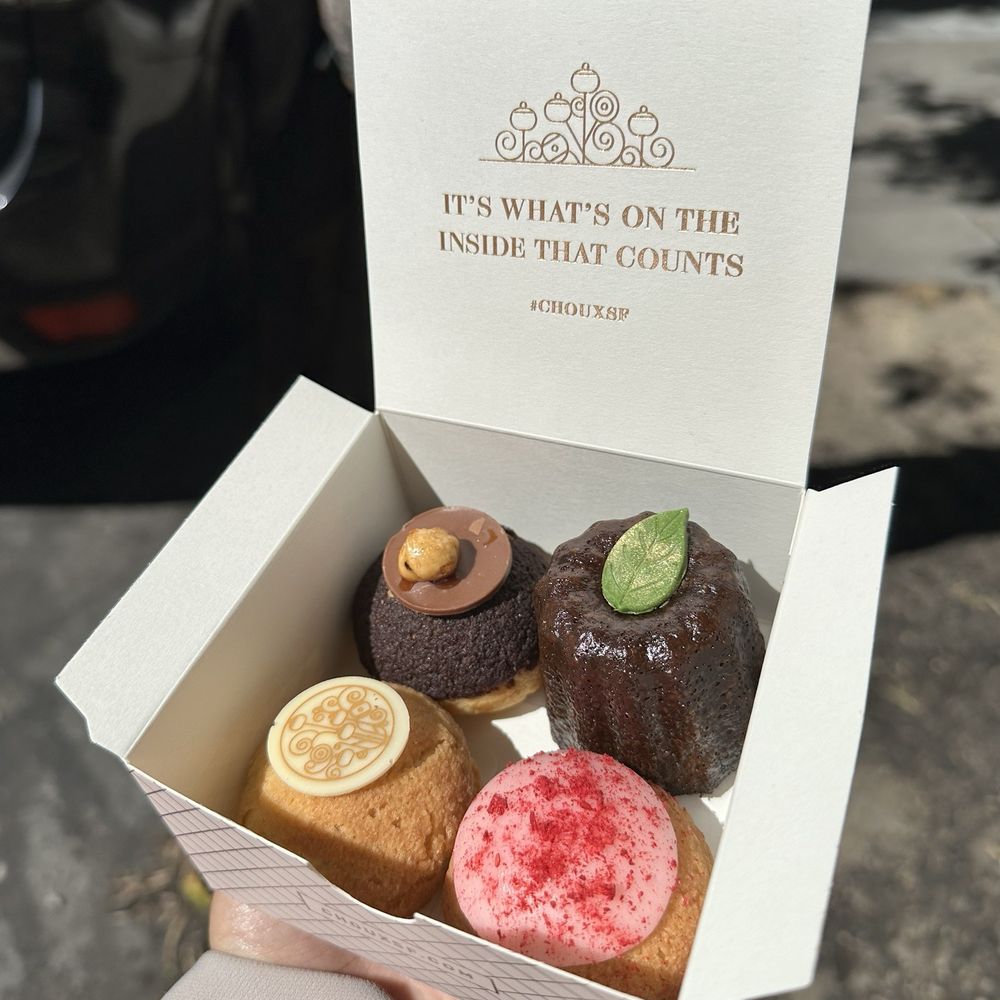 Choux Bakery - Hazelnut Cream Puff Matcha Canelé Vanilla Crean Puff Raspberry Cream Puff - Bakeries Near Me - San Francisco, California