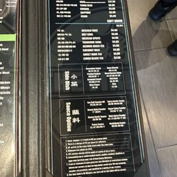 The menu The menu