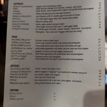 I Sodi - Menu - Tuscan Near Me - New York, New York