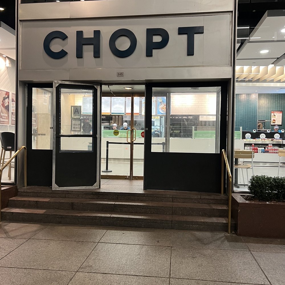 Chopt Creative Salad Co. - the entrance to chopt - Salad Near Me - New York, New York Chopt Creative Salad Co. - the entrance to chopt - Salad Near Me - New York, New York