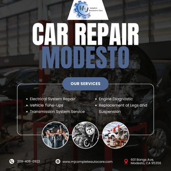 M&J Complete Automotive Care - 15% Discount on repairs up to $500. limited terms apply - Auto Repair Near Me - Modesto, California M&J Complete Automotive Care - 15% Discount on repairs up to $500. limited terms apply - Auto Repair Near Me - Modesto, California