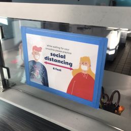 Social distancing sign Social distancing sign