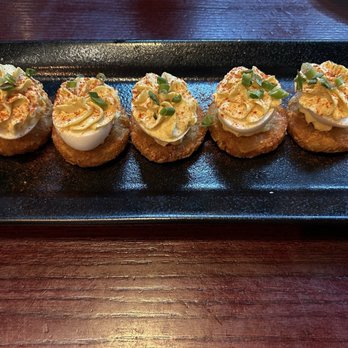 The Edison - Deviled Eggs without bacon - Cocktail Bars Near Me - Lake Buena Vista, Florida The Edison - Deviled Eggs without bacon - Cocktail Bars Near Me - Lake Buena Vista, Florida