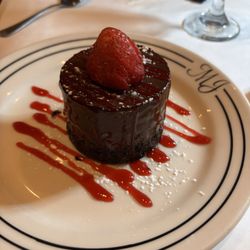 Macaroni Joe's - Raspberry filled chocolate ganache. Delicious.