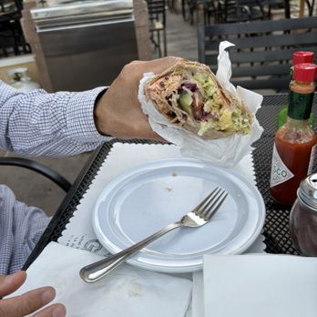 Marketplace Grille - Salmon Wrap - Mediterranean Near Me - San Diego, California Marketplace Grille - Salmon Wrap - Mediterranean Near Me - San Diego, California