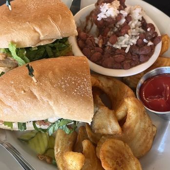 Mayfel's - shrimp, Poboy side, one to fries and red beans - Southern Near Me - Asheville, North Carolina