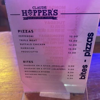 Claude’s - Food Menu - Sports Bars Near Me - San Antonio, Texas