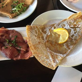 The Bread Peddler - Lemon crepe, bacon, "complete" ham & cheese crepe - Bakeries Near Me - Olympia, Washington
