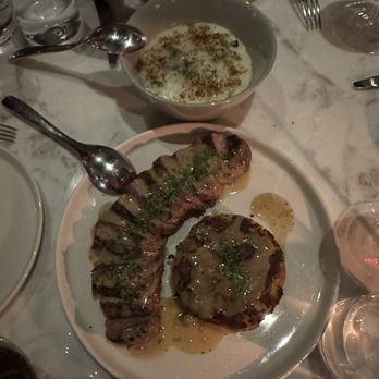 Juliet - Wagyu strip and potato something or other. - French Near Me - Culver City, California Juliet - Wagyu strip and potato something or other. - French Near Me - Culver City, California