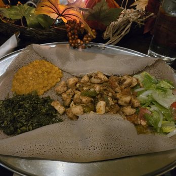 Ada's Gojjo - Doro Tibs with Gomen, Kik Alitcha, and salad - Ethiopian Near Me - Asbury Park, New Jersey Ada's Gojjo - Doro Tibs with Gomen, Kik Alitcha, and salad - Ethiopian Near Me - Asbury Park, New Jersey