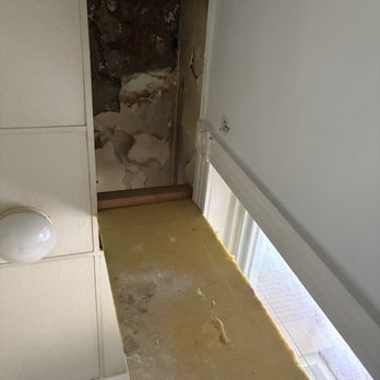 Star Property Management - Damaged ceiling missing a chunk of plaster. STAR just put the tile back up and didn't make any repairs despite the risk to life. - Property Management Near Me - Baltimore, Maryland