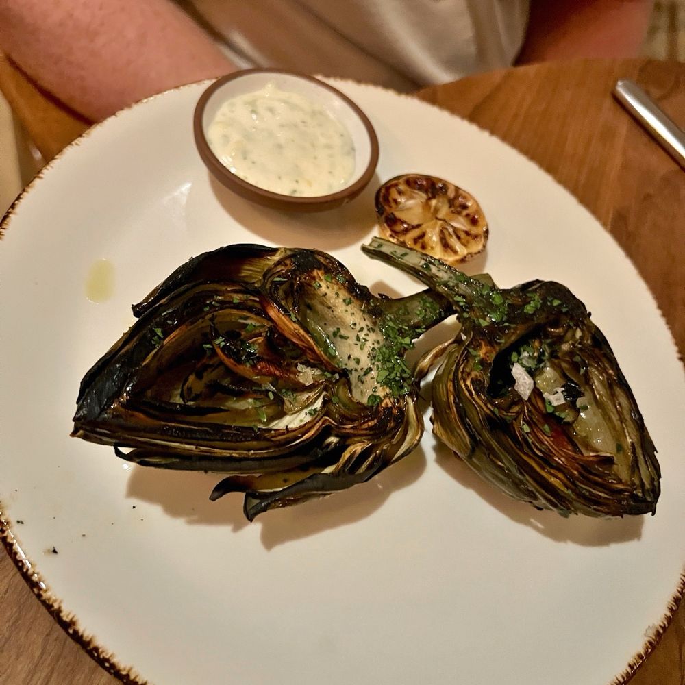 FLINT by Baltaire - Wood Grilled Artichokes - New American Near Me - Phoenix, Arizona FLINT by Baltaire - Wood Grilled Artichokes - New American Near Me - Phoenix, Arizona
