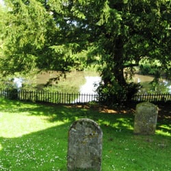 The churchyard and pond