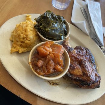 Urban Soul - Half Baked Chicken, Mac & cheese, yams & greens - Southern Near Me - Detroit, Michigan Urban Soul - Half Baked Chicken, Mac & cheese, yams & greens - Southern Near Me - Detroit, Michigan