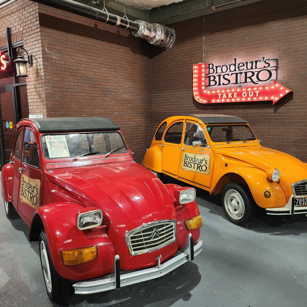 Brodeur’s Bistro - Garage entrance to Brodeur's with two Citroens - Bistros Near Me - Langley, British Columbia