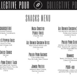 Collective Pour - Regular & Late Night Food choices