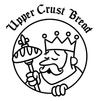 Upper Crust Bread - a black and white drawing of a king holding a hotdog - Bakeries Near Me - St.Louis, Missouri Upper Crust Bread - a black and white drawing of a king holding a hotdog - Bakeries Near Me - St.Louis, Missouri