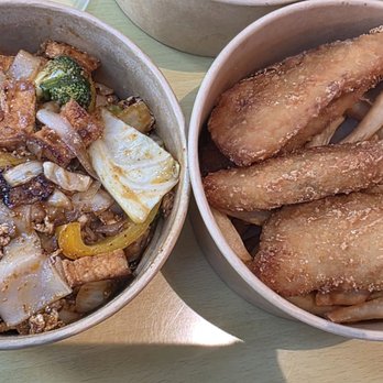 Thai Lucine - Fish and chips (right); - Thai Near Me - Seattle, Washington