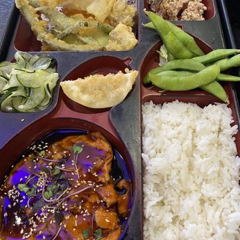 Octopus Japanese Restaurant - Bento with salmon and Shrimp & Vegetable Tempura - Japanese Near Me - Glendale, California Octopus Japanese Restaurant - Bento with salmon and Shrimp & Vegetable Tempura - Japanese Near Me - Glendale, California