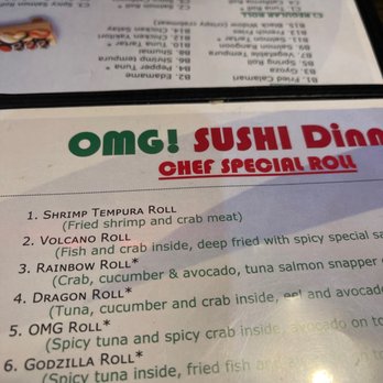 OMG Sushi - Menu - Sushi Bars Near Me - Newport News, Virginia OMG Sushi - Menu - Sushi Bars Near Me - Newport News, Virginia