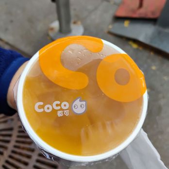 CoCo - Regular-sized mango green tea with grass jelly. $4.99 on Saturdays as it's their daily special. - Bubble Tea Near Me - Montreal, Quebec CoCo - Regular-sized mango green tea with grass jelly. $4.99 on Saturdays as it's their daily special. - Bubble Tea Near Me - Montreal, Quebec