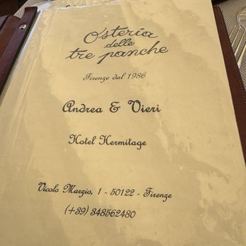 Osteria delle Tre Panche - Menu - Italian Near Me - Florence, FI Osteria delle Tre Panche - Menu - Italian Near Me - Florence, FI