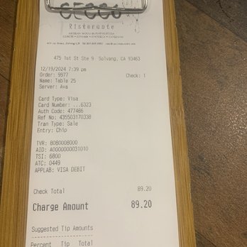 Cecco Ristorante - Well worth the amount! - Italian Near Me - Solvang, California
