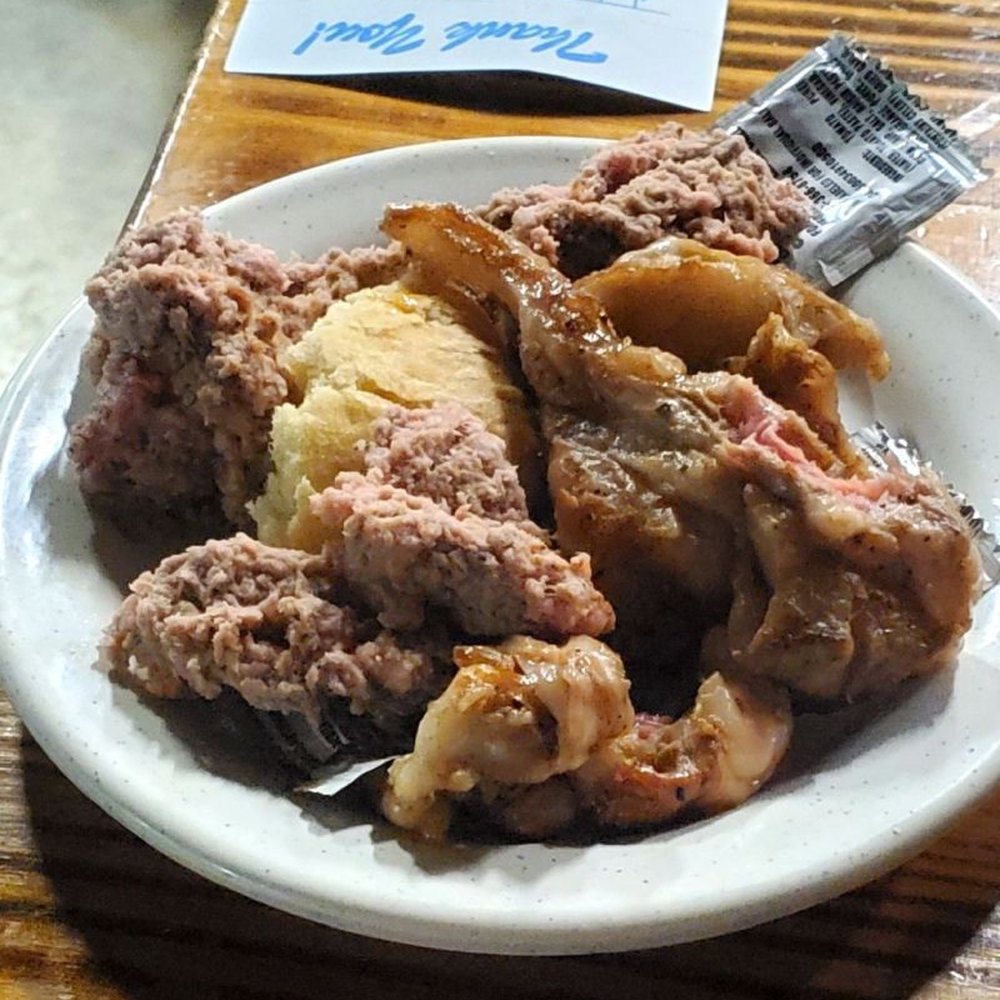 Red Barn Cafe - All The Fat and uneatable Bits From My Steak - Salad Near Me - Coldwater, Mississippi