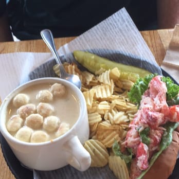 Camden Deli - Lobster roll with chowder. Delicious but the roll was expensive given how small it was. - Delis Near Me - Camden, Maine Camden Deli - Lobster roll with chowder. Delicious but the roll was expensive given how small it was. - Delis Near Me - Camden, Maine