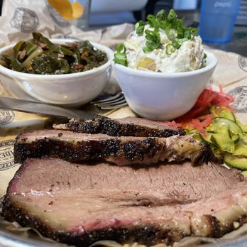 Del's Hideout - Brisket w/ collared greens, potato salad - Barbeque Near Me - San Diego, California
