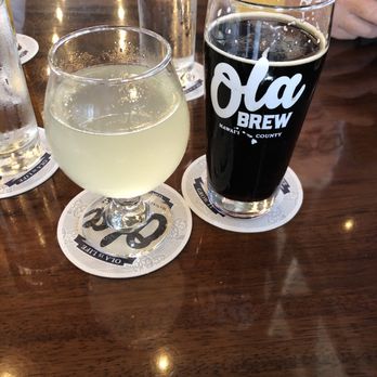 Ola Brew - Hilo - Vanilla porter alongside the ginger hard seltzer - Brewpubs Near Me - Hilo, Hawaii