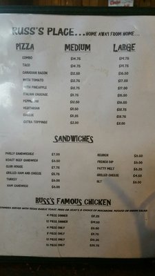 Menu photo 1 Russ's Place Umatilla, OR