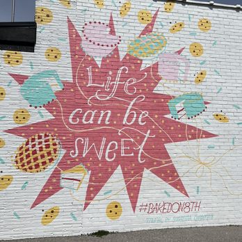 Baked on 8th - Pretty mural! - Bakeries Near Me - Nashville, Tennessee