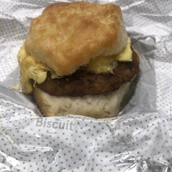 Chick-fil-A - Sausage & Egg biscuit - Fast Food Near Me - New York, New York