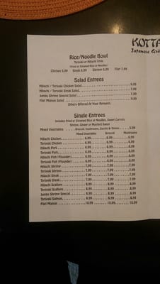 Menu photo 7 Kotta Japanese Grill Winston-Salem, NC