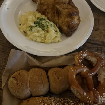 Hofbräuhaus - Bavarian roast chicken & bread basket - German Near Me - Munich, BY Hofbräuhaus - Bavarian roast chicken & bread basket - German Near Me - Munich, BY