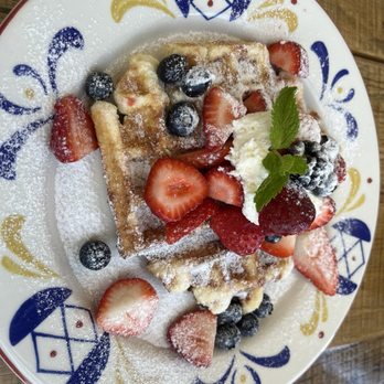 Sunny's Cafe - Waffle with fresh fruit and freshly whipped cream. - Breakfast & Brunch Near Me - Rancho Cucamonga, California Sunny's Cafe - Waffle with fresh fruit and freshly whipped cream. - Breakfast & Brunch Near Me - Rancho Cucamonga, California
