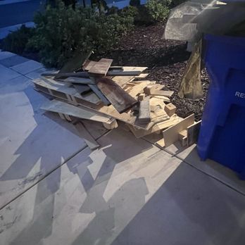 Blue Collar Cleanup - Wood scraps from damaged pallet. - Masonry/Concrete Near Me