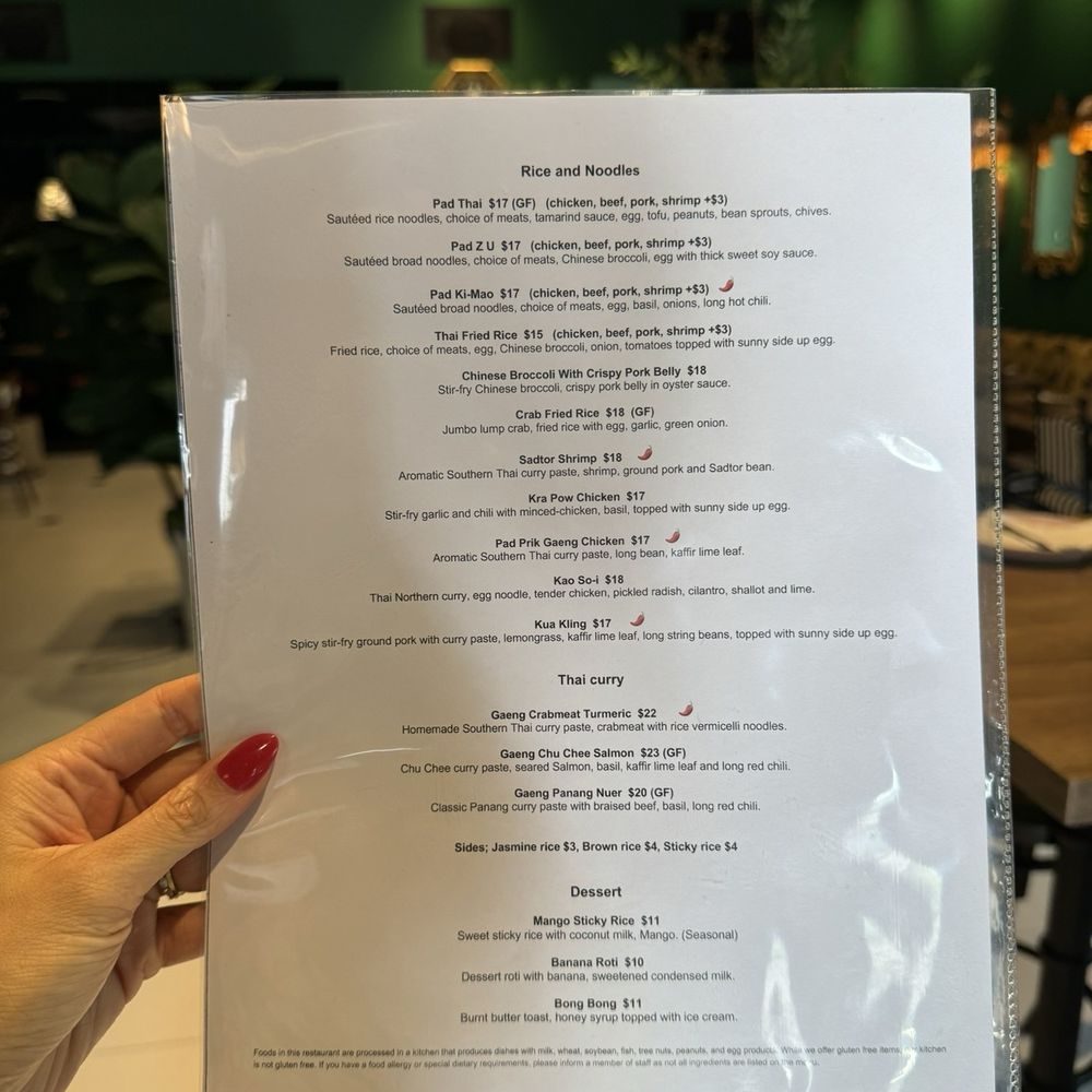 LeDu Thai - Menu - Thai Near Me - Phoenix, Arizona