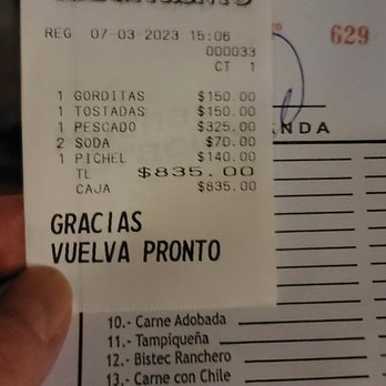 Restaurant Bar Trocadero - No place to add a tip? - Steakhouses Near Me - Nogales, SON
