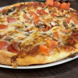 Original Pizza Sports Bar & Grill - Pepperoni- tomato- mushroom pizza small