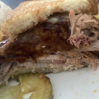 Sonny's BBQ - Looks like a mess but it's a Sonnys Cuban Sandwich - Barbeque Near Me - Florida City, Florida