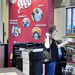 AAA Perrysburg - My mom looking at some of the goodies for sale at the Perrysberg AAA location.