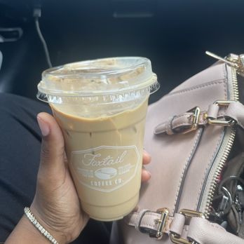 Foxtail Coffee - Iced caramel latte - Coffee & Tea Near Me - Carrollwood, Florida