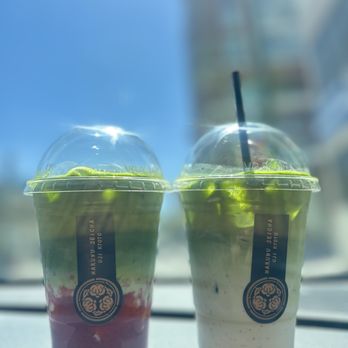 Maruwu Seicha - Strawberry matcha latte and matcha latte - Ice Cream & Frozen Yogurt Near Me - San Jose, California Maruwu Seicha - Strawberry matcha latte and matcha latte - Ice Cream & Frozen Yogurt Near Me - San Jose, California