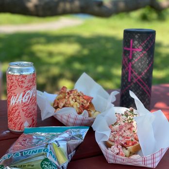 Bite Into Maine - Maine style roll and curry roll (both large) - YUM! - Seafood Near Me - Cape Elizabeth, Maine Bite Into Maine - Maine style roll and curry roll (both large) - YUM! - Seafood Near Me - Cape Elizabeth, Maine