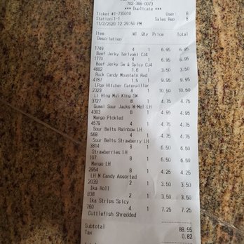 The Beef Jerky Store - Receipt and cashier number. - Specialty Food Near Me - Las Vegas, Nevada The Beef Jerky Store - Receipt and cashier number. - Specialty Food Near Me - Las Vegas, Nevada